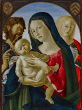 Madonna and Child with St John the Baptist and St Mary Magdalene, mid-1490s. Creator: Neroccio de Landi.