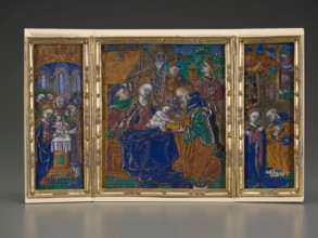 Triptych: Circumcision, Epiphany, Nativity, about 1490. Creator: Master of the Orleans Triptych.