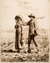 Le Départ pour le travail (Going to Work), 1863. Creator: Jean Francois Millet.