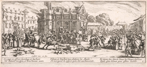 Dévastation d'un monastère (Destroying a Monastery), 1633. Creator: Jacques Callot.