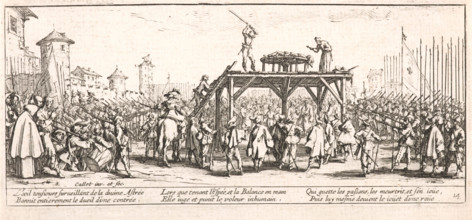 La Roue (Breaking on the Wheel), 1633. Creator: Jacques Callot.