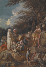 St. John Preaching in the Wilderness, 1733. Creator: Joseph Goupy.