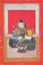 Krishna and Yashoda, 19th century. Creator: Unknown.