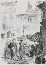 La Barricade, 1871. Creator: Edouard Manet.