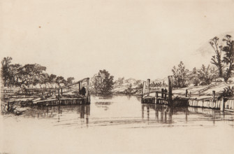 Egham Lock. Creator: Francis Seymour Haden.