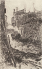 A Venetian Canal, 1880. Creator: Charles Abel Corwin.