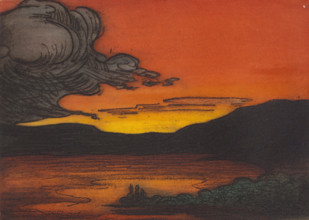 Sunset on the Lake, 1907. Creator: Lendall Pitts.