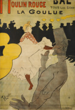 Moulin Rouge-La Goulue, 1891. Creator: Henri de Toulouse-Lautrec.