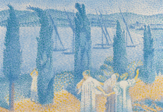 La Promenade Ou Les Cypres, 1897. Creator: Henri-Edmond Cross.