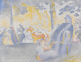 Aux Champs-Élysées (On the Champs-Élysées), 1898. Creators: Henri-Edmond Cross, Auguste Clot.