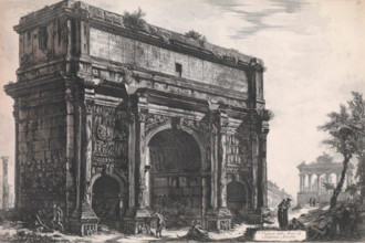 The Arch of Septimus Severus, 1772. Creator: Giovanni Battista Piranesi.