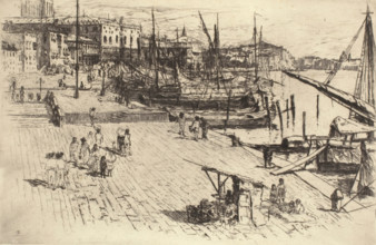 Riva Degli Schiavoni (Plate 1), 1880. Creator: Frank Duveneck.