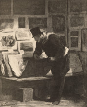 The Print Collector, 19th century. Creator: Alfred Prunaire.