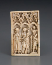 Wing of a Diptych: Virgin and Child with St. James the Greater and St..., 3rd quarter of 14th cent. Creator: Unknown.