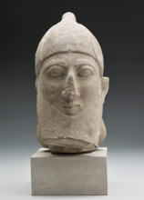 Head of Male Votary, about 600 BC. Creator: Unknown.