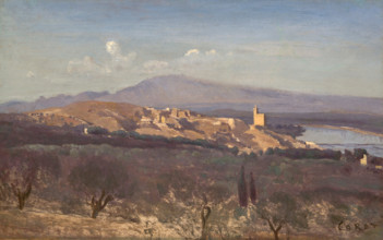 Villeneuve-les-Avignon, 1836. Creator: Jean-Baptiste-Camille Corot.