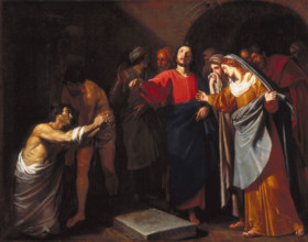 The Raising of Lazarus, about 1640. Creator: Andrea Vaccaro.