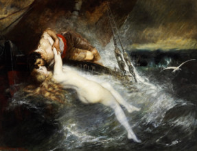 The Kiss of the Siren, 1882. Creator: Gustav Wertheimer.