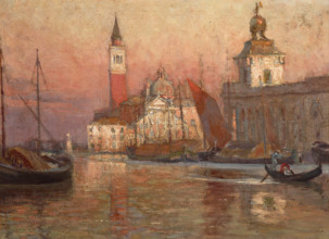 San Giorgio, Venice, about 1900. Creator: Herbert W. Faulkner.