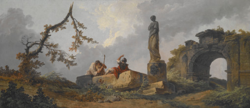 The Statue, 1700s. Creator: Hubert Robert.