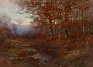 In the Edge of the Woods at Twilight, before 1914. Creator: John Elwood Bundy.