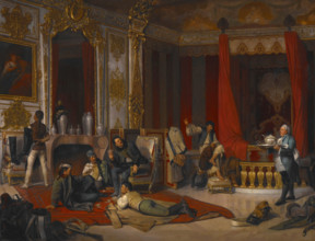 A Military Bivouac in a Royal Palace (Die Militärische Einquartierung in einem Hochfürstlichen Prunk Creator: Josef Munsch.