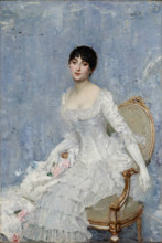 Young Lady in White, about 1880. Creator: Paul Helleu.