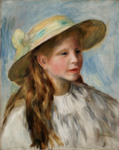 Little Girl with a Hat (Jeune Fille au Chapeau), 1894. Creator: Pierre-Auguste Renoir.