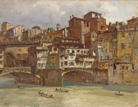 Ponte Vecchio, Florence, 1926. Creator: Anna Richards Brewster.