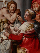 The Holy Family with Saint John the Baptist, about 1550-1560. Creator: Nosadella.