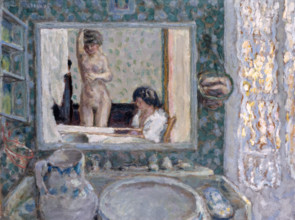 The Mirror in the Green Room (La Glace de la Chambre Verte), 1908. Creator: Pierre Bonnard.