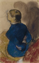 Young Woman in Blue, about 1884. Creator: Edgar Degas.