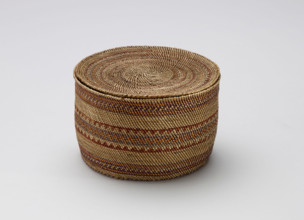 Lidded Basket, 1870-1887. Creator: Unknown.