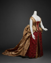 Court Gown (Gown, Two Extra Sleeves), about 1883. Creators: Marshall Field & Company, Unknown.