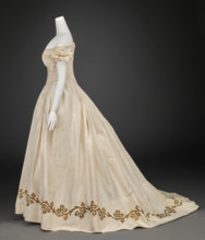 Ball Gown (Bodice, Skirt), 1860s. Creator: Unknown.