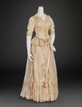 Ball Gown (Bodice, Skirt, Shawl), 1889. Creator: Louis Valentin.