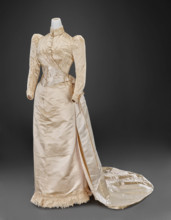 Wedding Gown (Bodice, Skirt, Train), 1890. Creator: Louis Valentin.