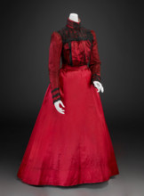 Ball Gown (Bodice, Skirt), 1890s. Creator: Unknown.