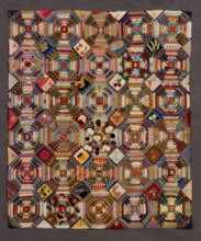 Quilt Top (Log Cabin, Windmill Blades Variation), about 1900. Creator: Adelaide Gallup Atkins.