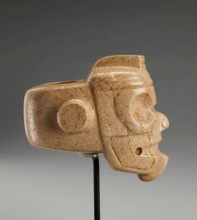 Mace Head in form of Tlaloc, 100 B.C.E - 500 C.E.. Creator: Unknown.