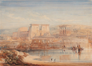 Philae: A View of the Temples from the South, 1839. Creator: David Roberts.