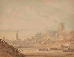 Worcester from the River Severn, about 1795. Creator: Edward Dayes.