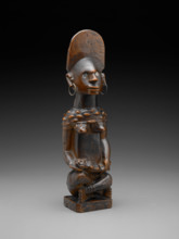 Female figure with child (Phemba), late 19th century - early 20th century. Creator: Unknown.