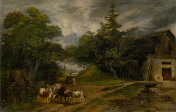 Returning from Pasture, 1886. Creator: Ludovit Cordak.