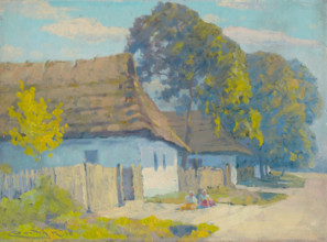 Village Motif, 1918. Creator: Ludovit Cordak.