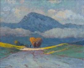 Carting Hay, 1905-1915. Creator: Ludovit Cordak.