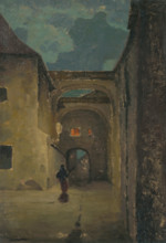 Alley in the Evening, around 1930. Creator: Ludovit Cordak.