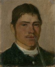 Head Study of a Groom with a Pipe, 1877-1880. Creator: Ladislav Mednyanszky.