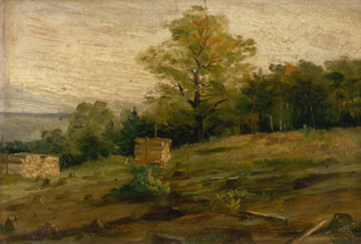 Landscape with Cords of Wood, around 1896. Creator: Ludovit Cordak.