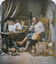 Don Quixote in His Study, 1857. Creator: William Henry Lake Price.